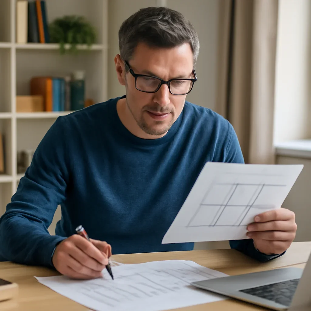 Homeowner turning article research into a home elevator plan