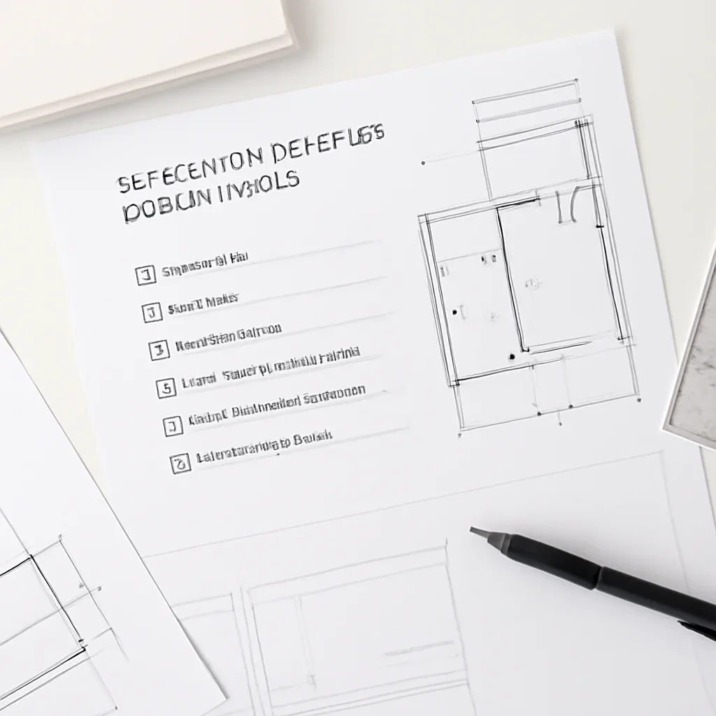 Residential elevator consultation checklist with plans and measurements