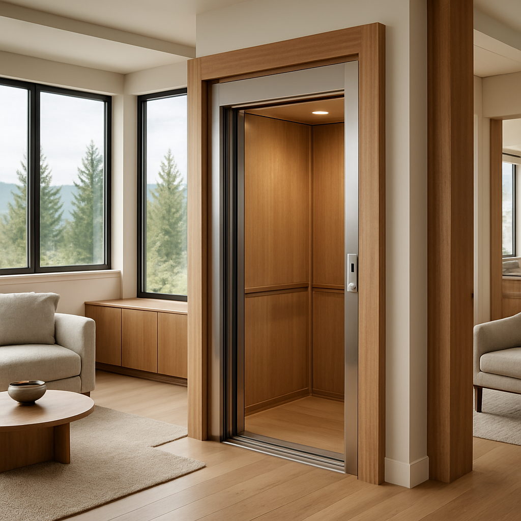 Residential elevator in a British Columbia home