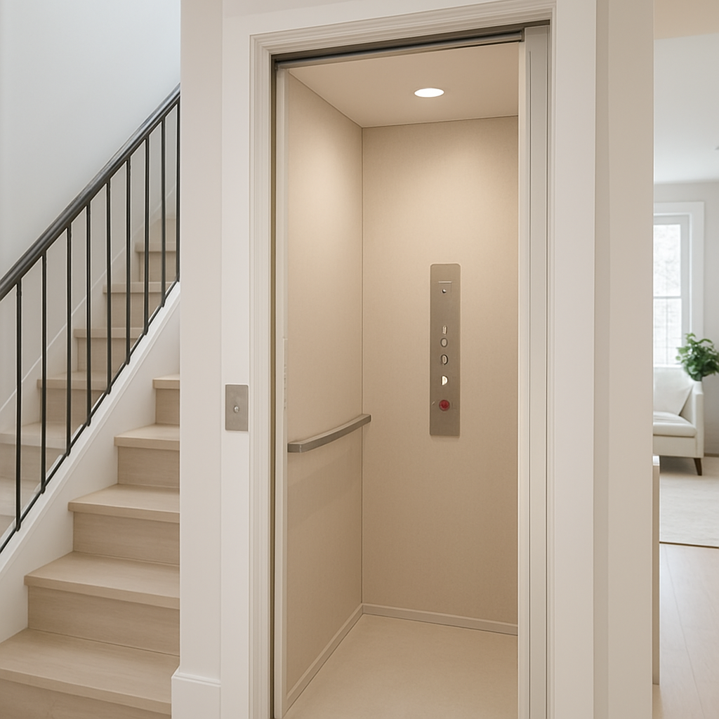 Compact residential elevator for a Toronto home