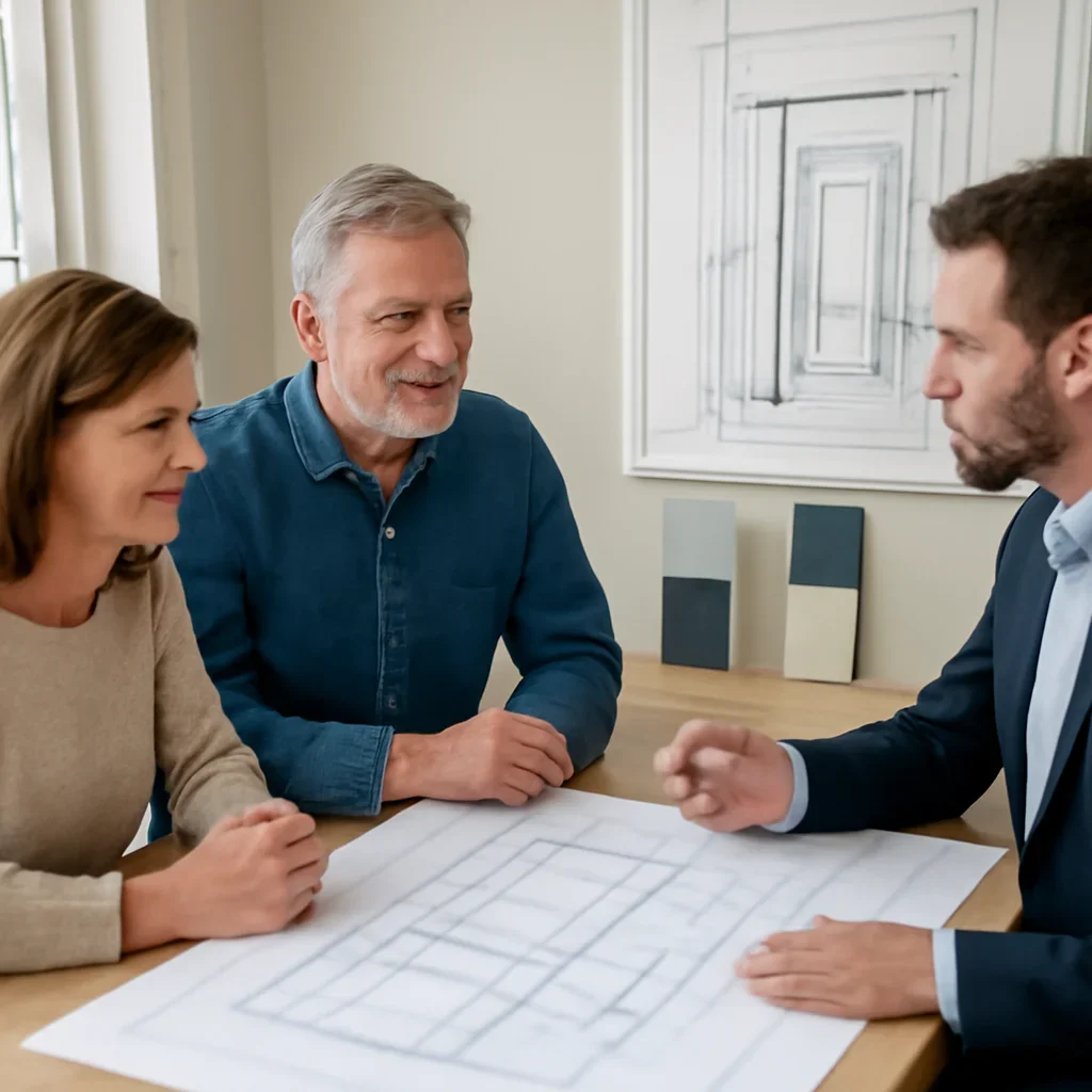 Home elevator planning conversation for a homeowner in Cantley