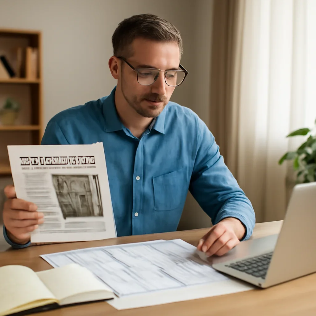 Homeowner turning article research into a home elevator plan