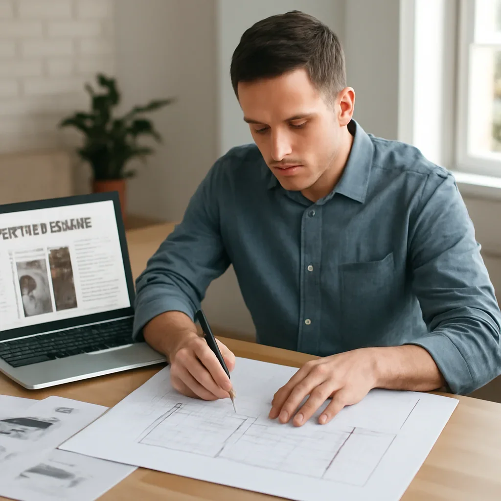 Homeowner turning article research into a home elevator plan
