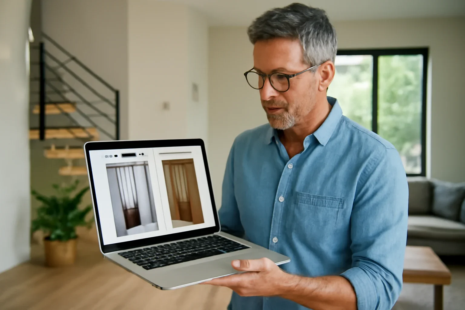 Homeowner comparing options on the Nibav vs House Elevator page
