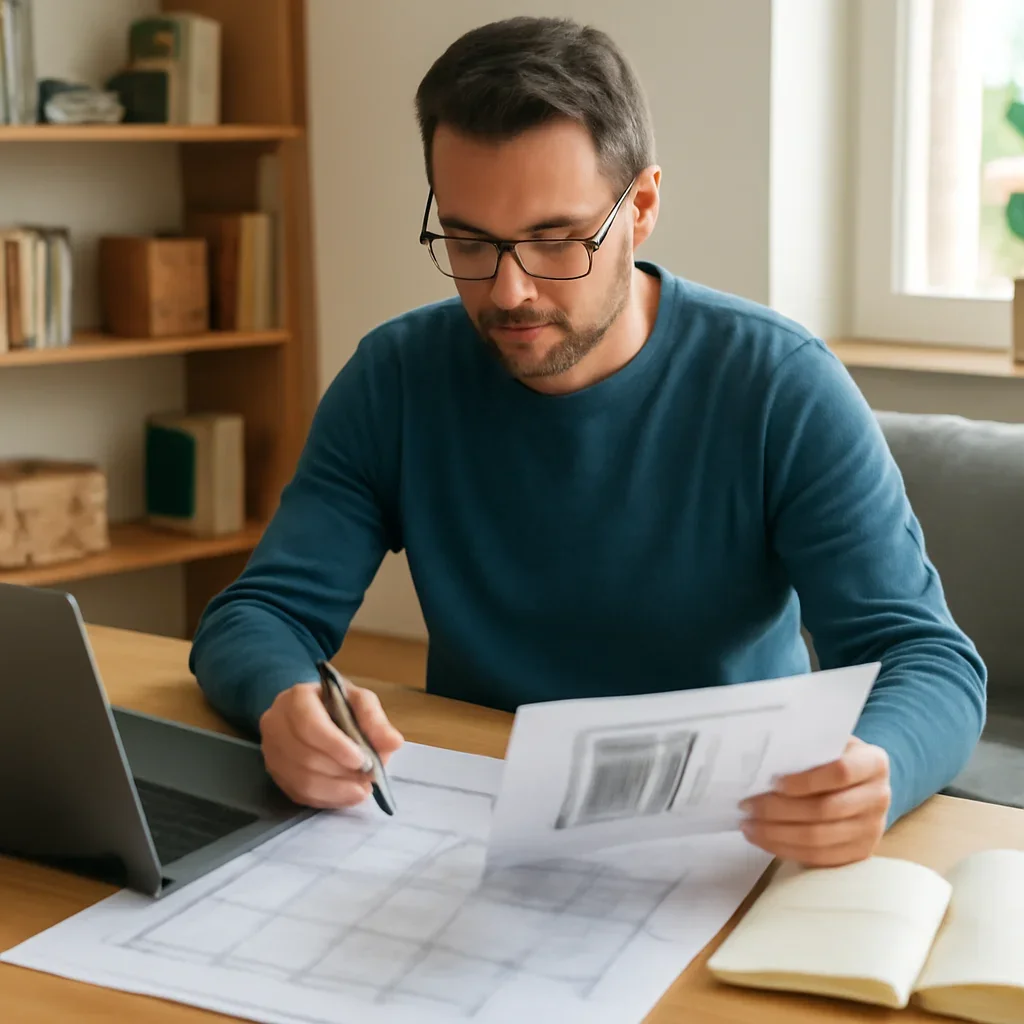 Homeowner turning article research into a home elevator plan