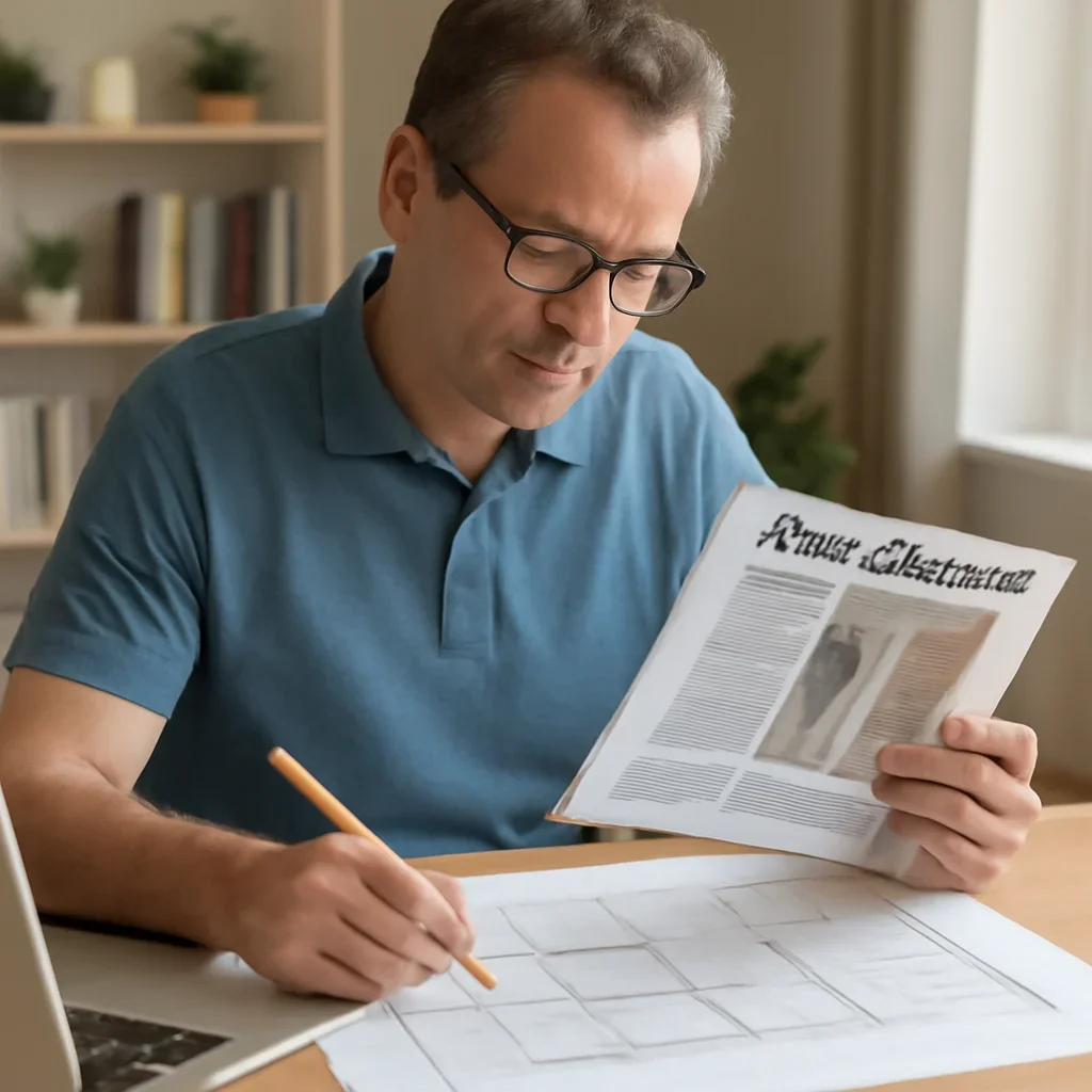 Homeowner turning article research into a home elevator plan