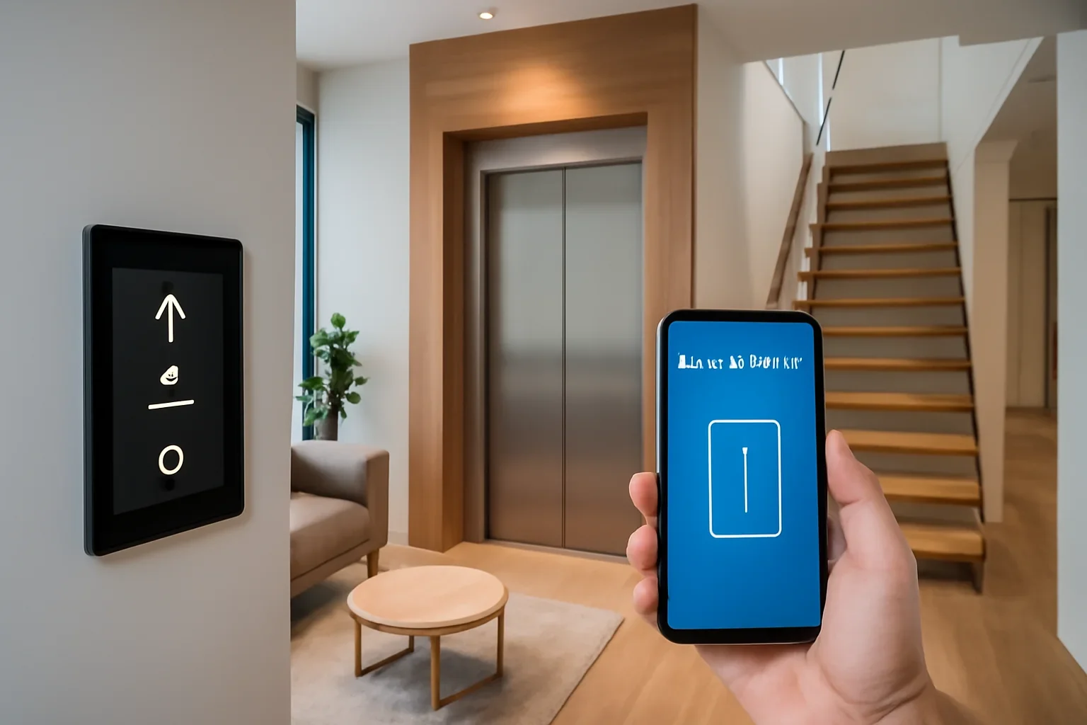 Smart Home Elevator Integration planned in a modern residential project