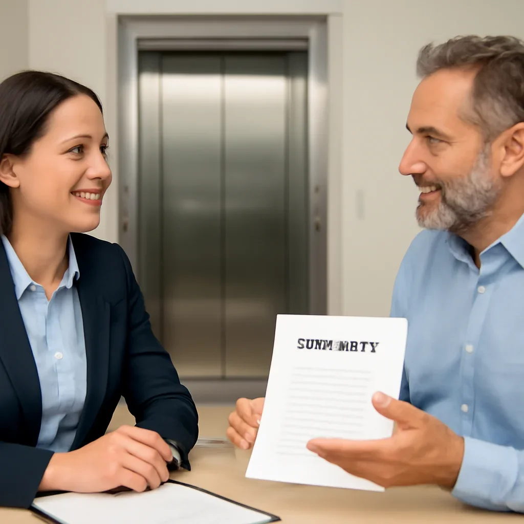 Consultation related to warranty for a home elevator owner